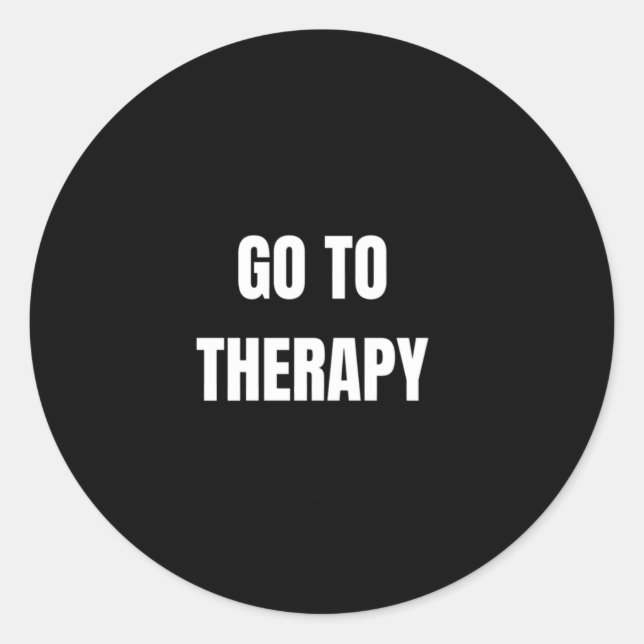 Therapy A Journey To Healing  Classic Round Sticker (Front)