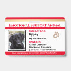 Therapy Animal ID One Photo Option Badge