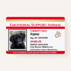 Therapy Animal ID One Photo Option Badge