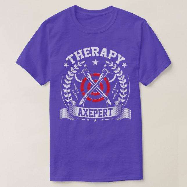 Therapy Axepert Funny Axe Throwing Throwers Axe Lo T-Shirt (Design Front)