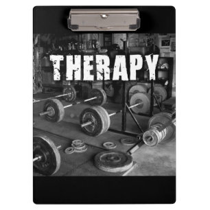 THERAPY (Barbells) - "Weight lifting" Motivational Clipboard