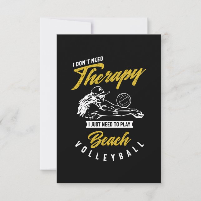 Therapy - Beach Volleyball RSVP Card (Front)