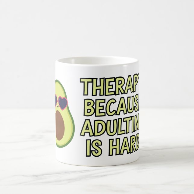 Therapy because adulting is hard coffee mug (Center)