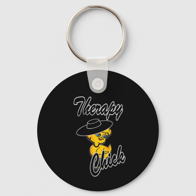 Therapy Chick #4 Key Ring (Front)