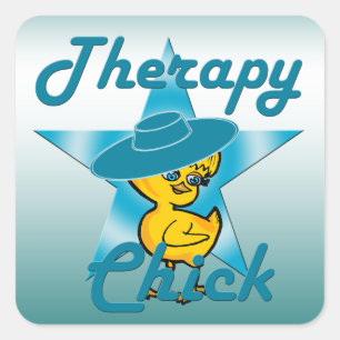 Therapy Chick #7 Square Sticker