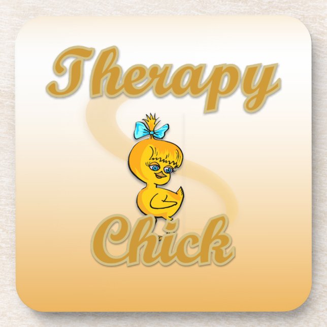 Therapy Chick Coaster (Front)