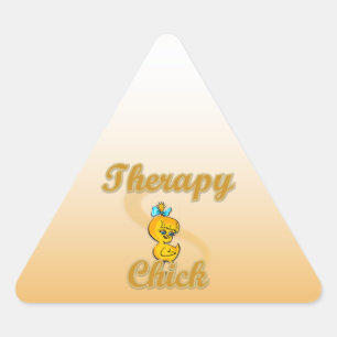 Therapy Chick Triangle Sticker