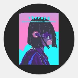 Therapy classic round sticker
