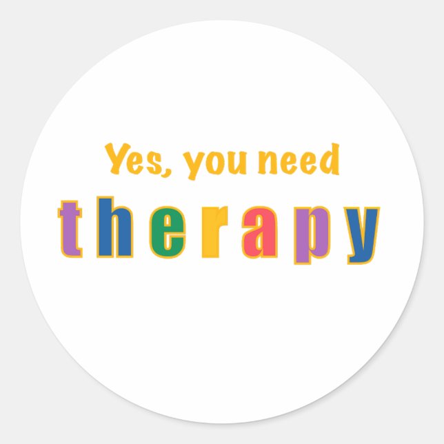 Therapy Classic Round Sticker (Front)