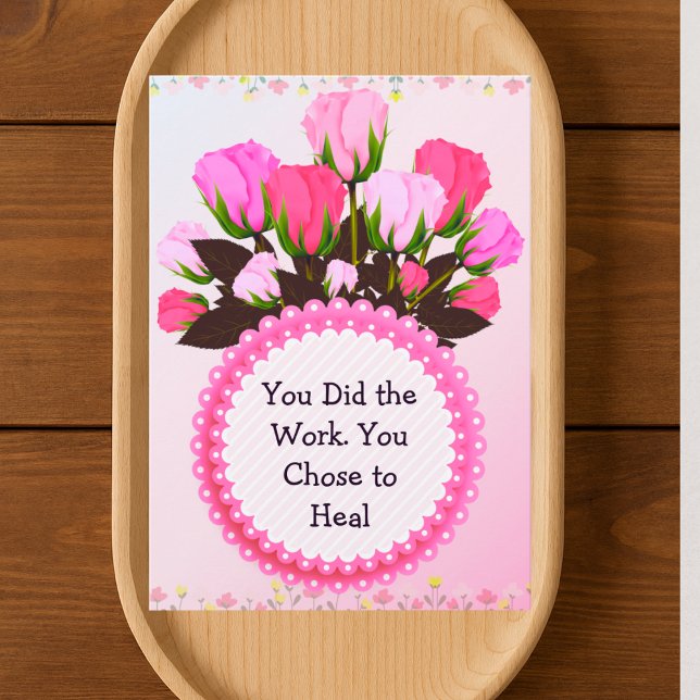 Therapy Completion Card – Pink Floral Empowerment  (Creator Uploaded)