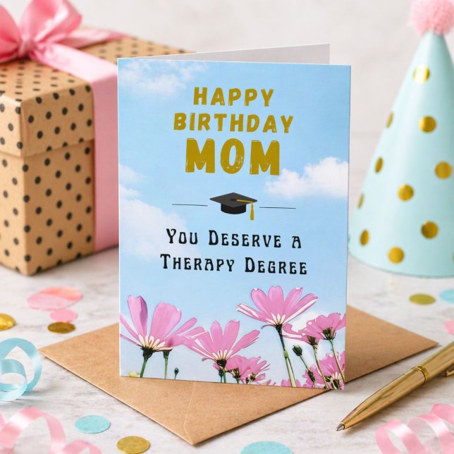 Therapy Degree Funny Mum Birthday Card (Creator Uploaded)