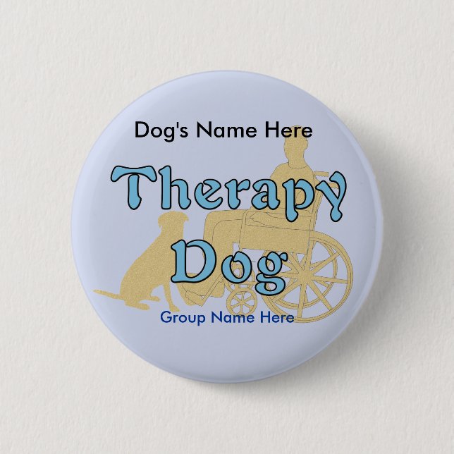 Therapy Dog 6 Cm Round Badge (Front)