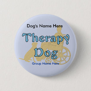 Therapy Dog 6 Cm Round Badge