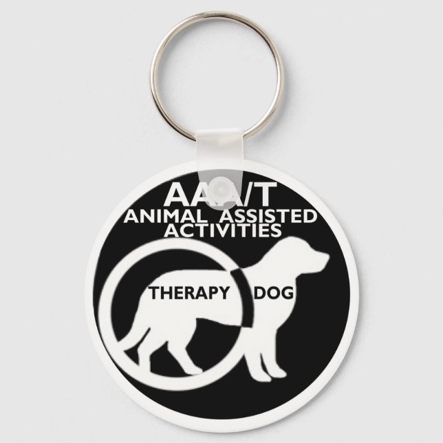 THERAPY DOG ANIMAL ASSISTED ACTIVITIES KEY RING (Front)