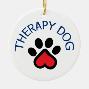 Therapy Dog Ceramic Tree Decoration