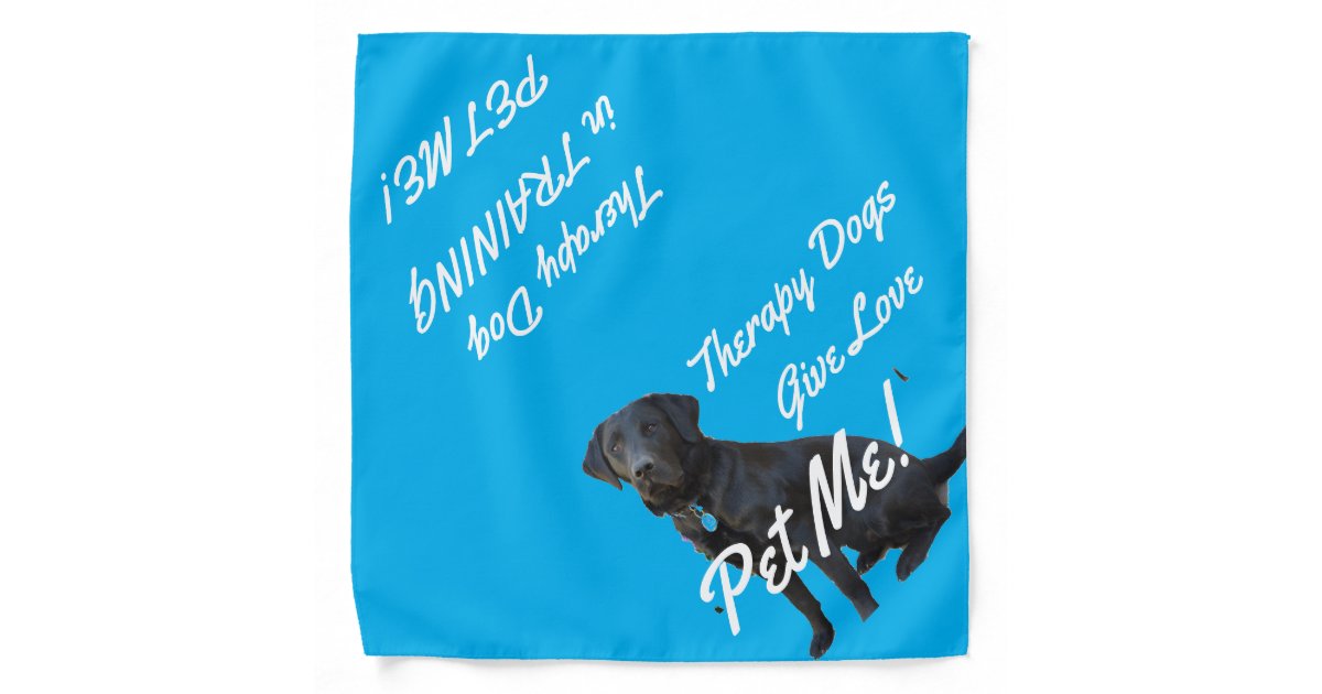 Therapy Dog in Training Bandanna Zazzle