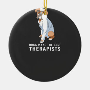 Therapy Dog Psychology Therapist Ceramic Tree Decoration