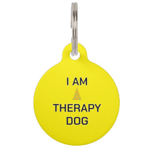 Therapy Dog Simple Christmas custom dog name tag