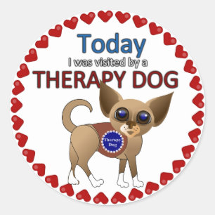 Therapy Dog Souvenir Sticker