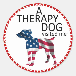 Therapy Dog Souvenir Sticker