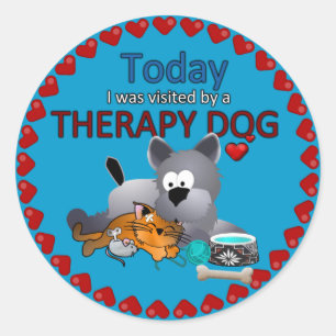 Therapy Dog Souvenir Sticker