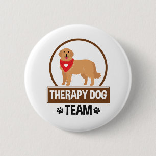 Therapy Dog Team 6 Cm Round Badge