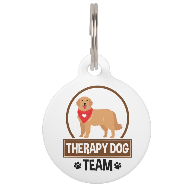 Therapy Dog Team Pet Tag (Front)