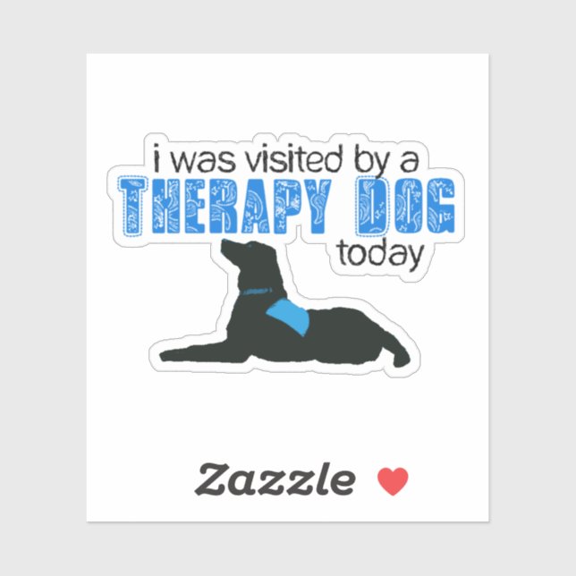 Therapy Dog Visit Silhouette Sticker (Sheet)