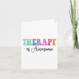 Therapy Is Awesome Self Care Mental Health S Aware Card