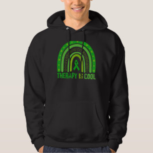 Therapy Is Cool Mental Health Awareness Rainbow Gr Hoodie