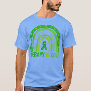 Therapy Is Cool Mental Health Awareness Rainbow Gr T-Shirt