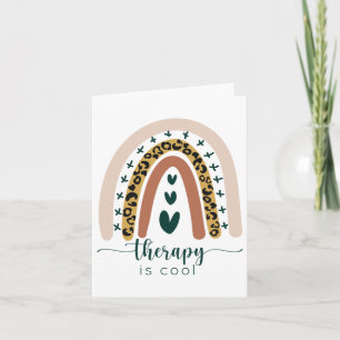 Therapy Is Cool Mental Health Awareness Rainbow Le Card