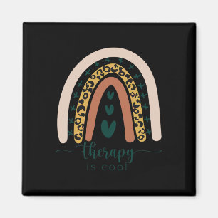 Therapy is Cool Mental Health Awareness Rainbow Le Magnet
