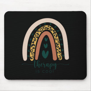 Therapy is Cool Mental Health Awareness Rainbow Le Mouse Mat