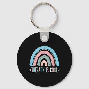 Therapy Is Cool Mental Health Awareness Therapist Key Ring