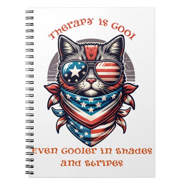 Therapy Is Cool T-Shirt – Mental Health Awareness  Notebook (Front)