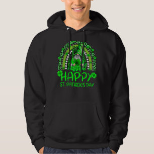 Therapy Life Love St Patricks Day Gnome Leopard Hoodie