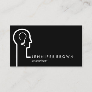 Therapy psychiatrist human brain business card