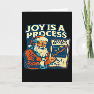 Therapy Santa Progress Journey Holiday Humour Psyc Card