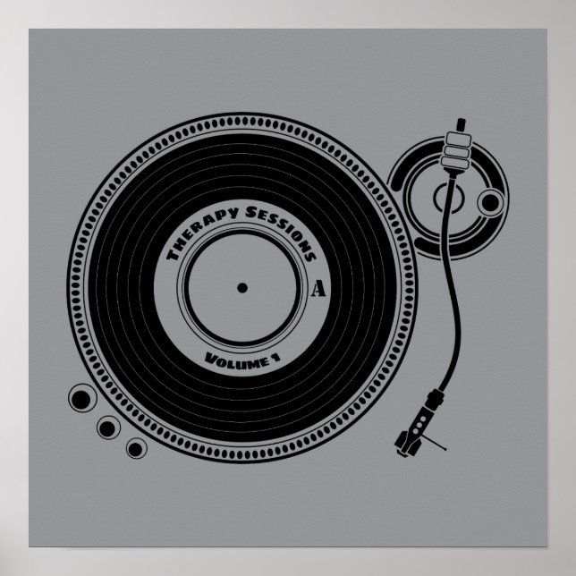 Therapy Sessions Black Poster (Front)