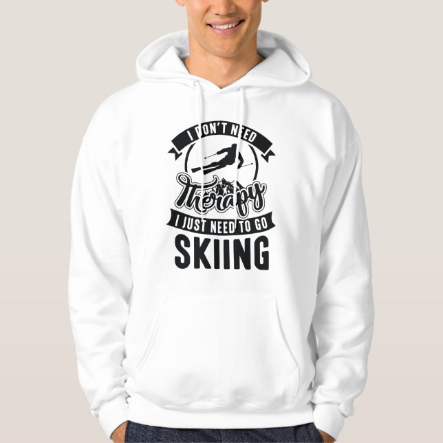 Therapy Skiing Hoodie (Front)