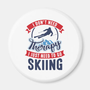 Therapy Skiing Magnet