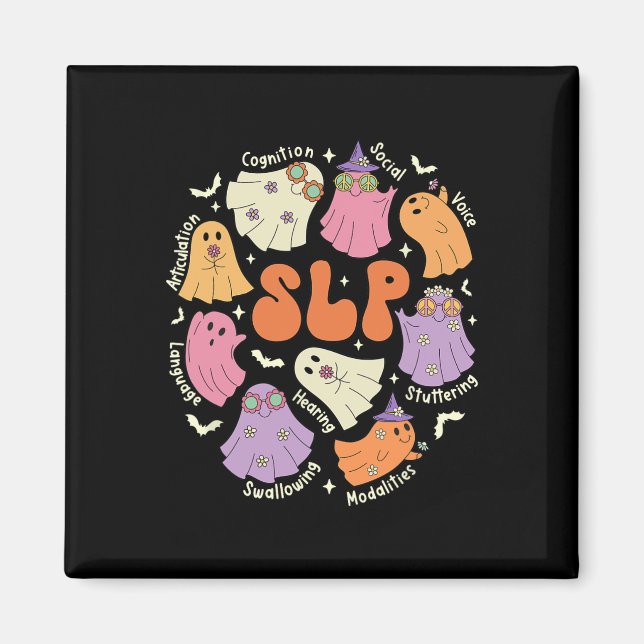 Therapy Speech Language Pathologist Halloween  Magnet (Front)