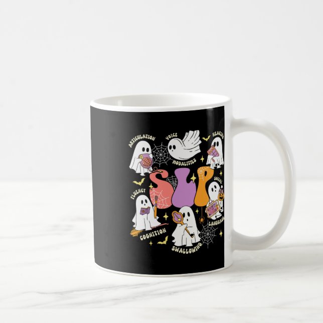 Therapy Spooky Slp Halloween Cute Ghost  Coffee Mug (Right)