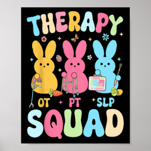Therapy Squad Easter Day Slp Ot Pt Bunny Eggs Ther Poster
