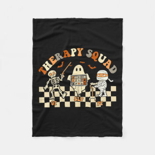 Therapy Squad Slp Ot Pt Ghost Halloween Nurse Cost Fleece Blanket