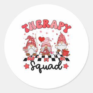 Therapy Squad Slp Ot Pt Valentine's Day Rehab Team Classic Round Sticker