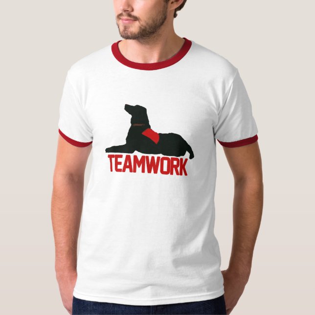 (Therapy) Teamwork Red Mens Ringer T-Shirt (Front)
