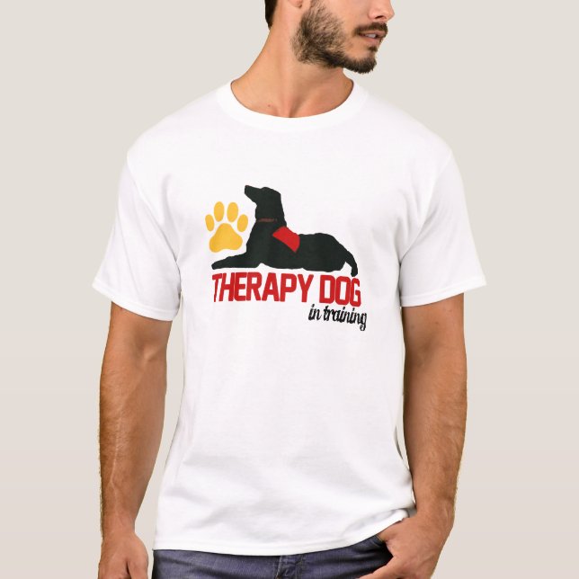 (Therapy) Therapy Dog Blue T-Shirt (Front)