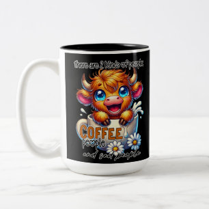 There Are 2 Kinds of People Coffee People and Sad Two-Tone Coffee Mug